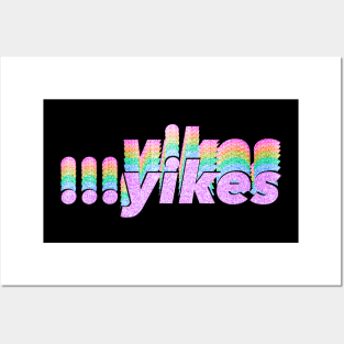 Yikes - Rainbow collored and glittering Posters and Art